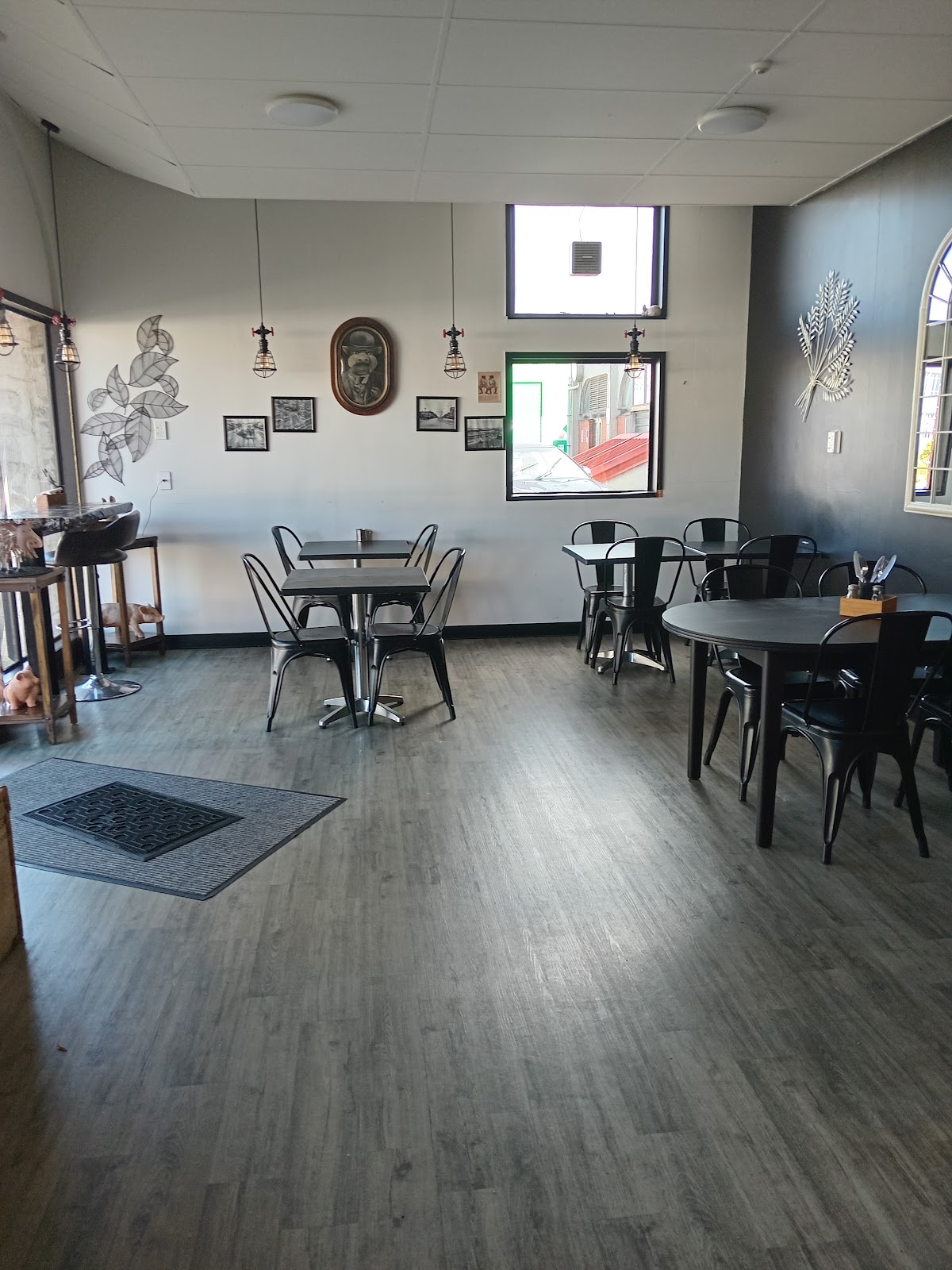 The bright dining room at The Pig Station